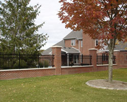 Brick and Iron Fence Exterior